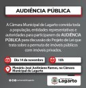 Convite para Audiência Pública - Projeto de Lei sobre Permuta de Imóveis Públicos